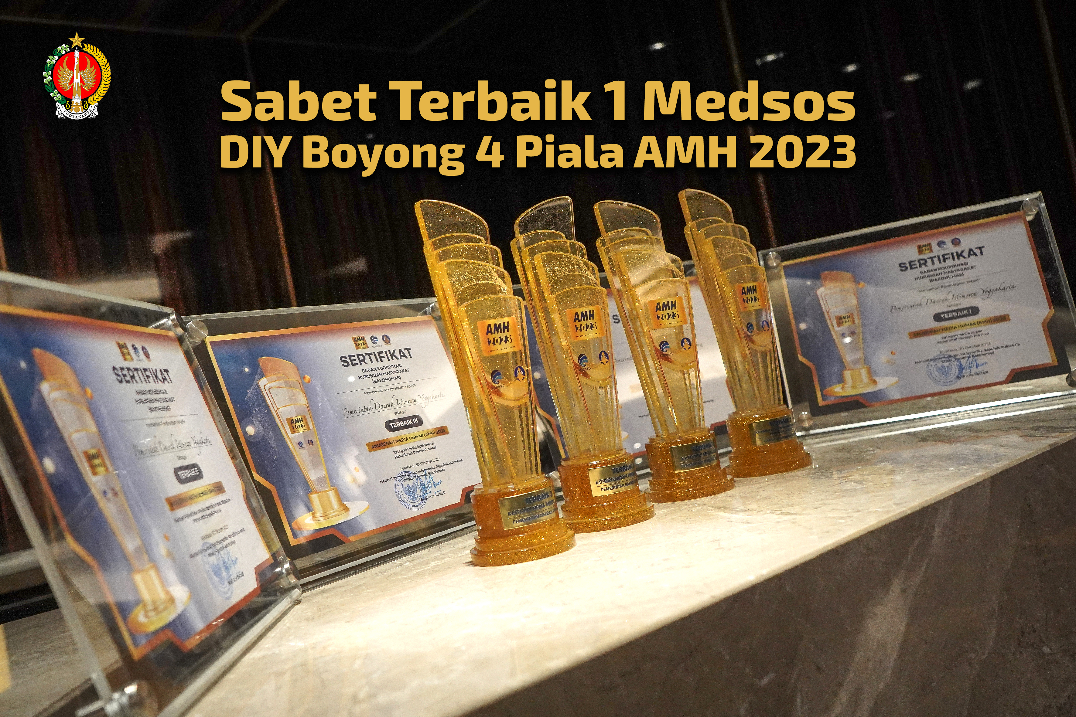 Sabet Terbaik 1 Medsos, DIY Boyong 4 Piala AMH 2023